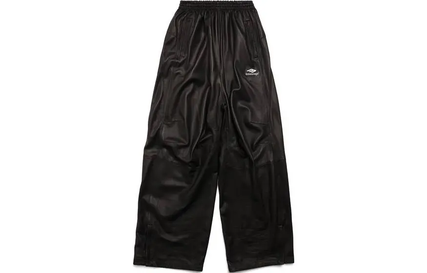 Balenciaga Casual Pants Loose Fit Women's Black