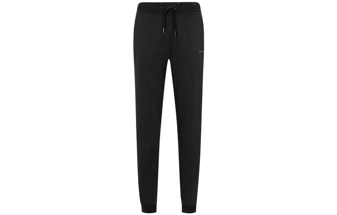 Calvin Klein Knitted Sweatpants Women's Black Moderate Straight Fit Pants