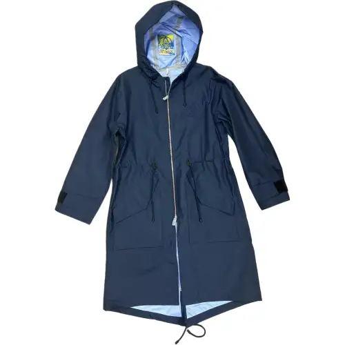 LOEWE Trench Coats Women's Blue Hooded Moderate Other