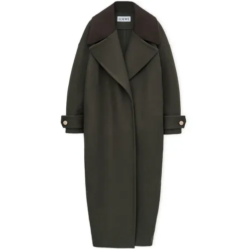 LOEWE Coats Women's Olive Green
