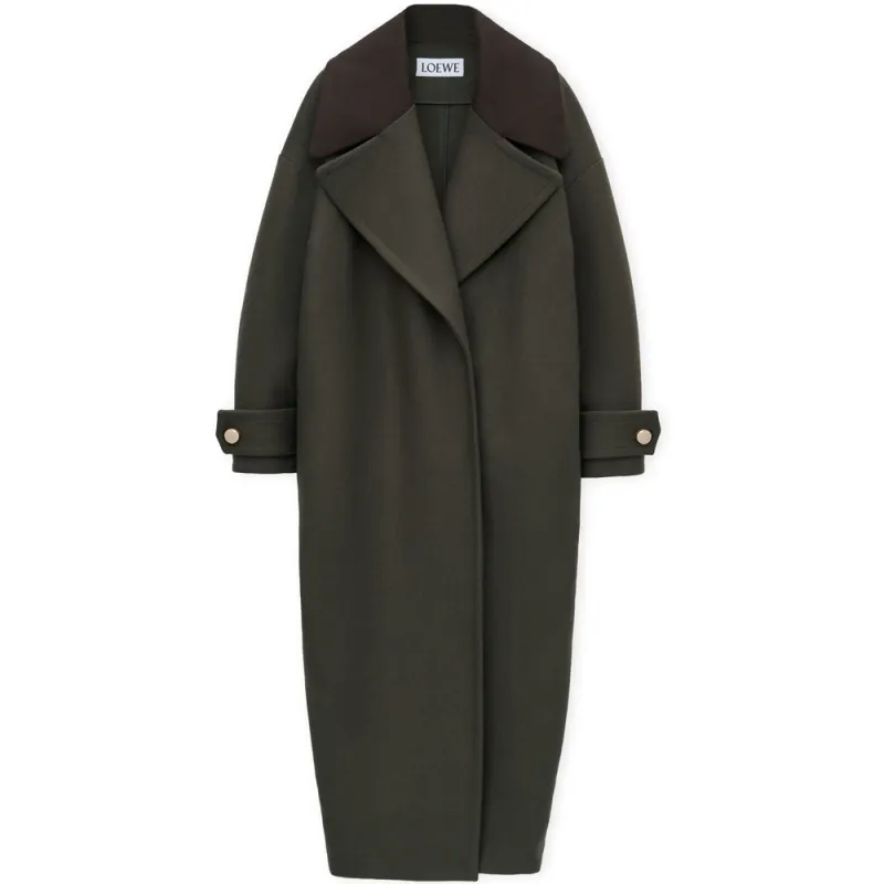 LOEWE Coats Women's Olive Green
