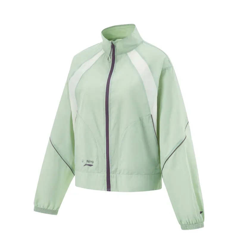 Li Ning Fitness Series Trench Coat Women's Tallow Green/Ivory