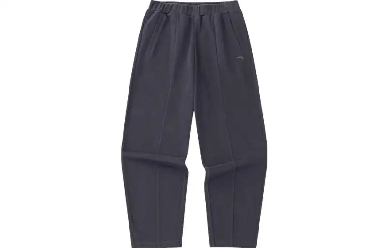 ANTA Variety Training Collection Casual Pants Women's Earth Gray Thickened And Fleece Lined Straight Fit Pants