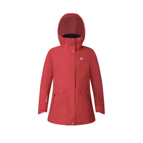 FILA Waterproof Windbreaker Jacket Women's Dark Brier Red