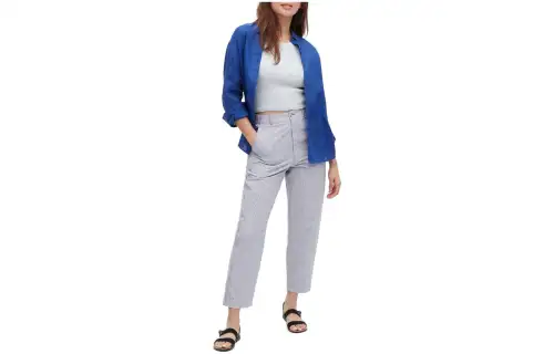 UNIQLO Casual Pants Women's Blue Moderate Straight Fit Pants