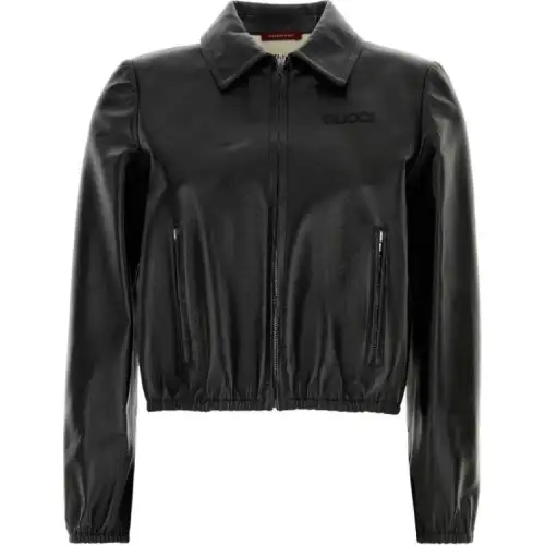 GUCCI Collared Zip Up Bomber Jacket