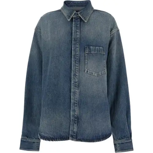 Balenciaga Sun Bleached Denim Shirt