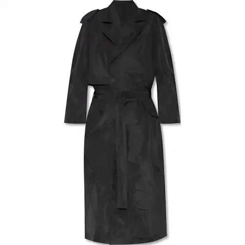 Balenciaga Trench Coat, Loose Fit Women's Black