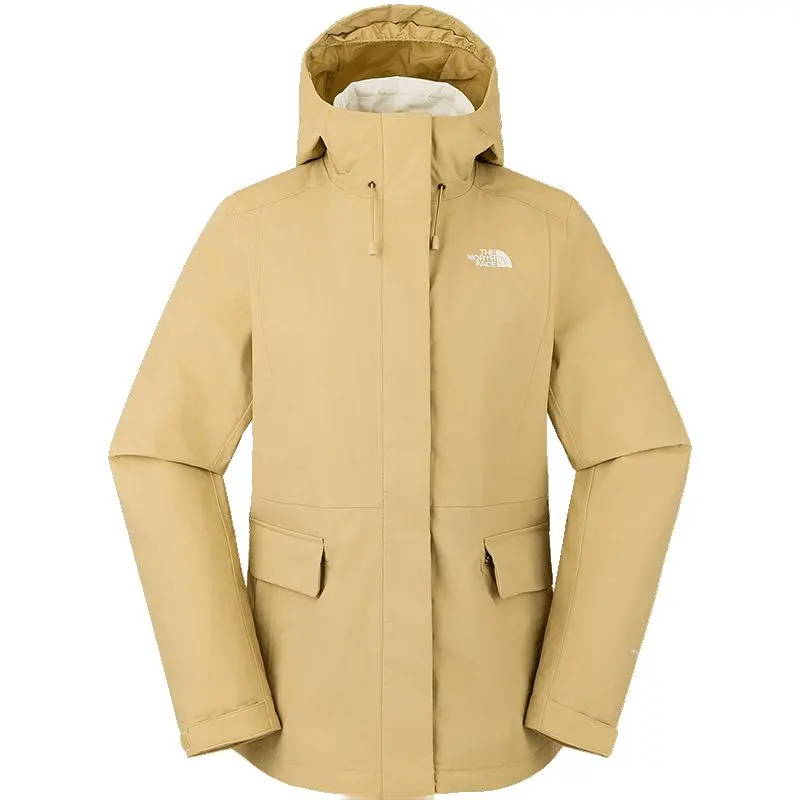 THE NORTH FACE Urban Exploration Windbreaker Jackets Women's Stone Tan Hooded Moderate