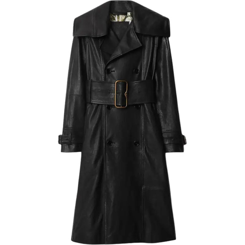 Burberry Leather Jacket Women's Black