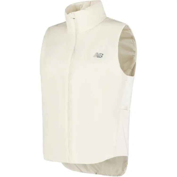 New Balance Vests Women's Ecru Stand Collar Moderate Other