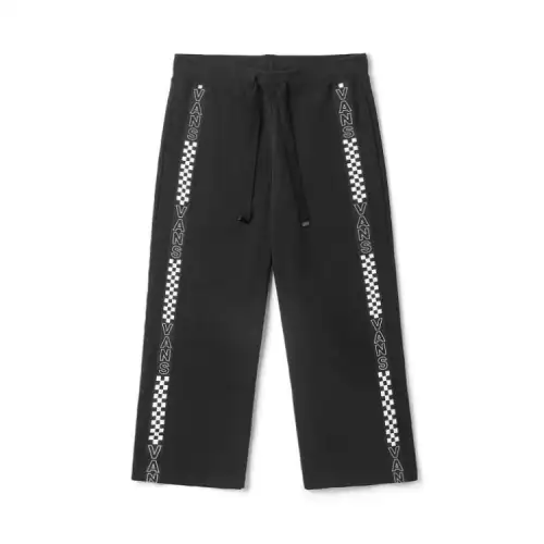 Vans KNIT PANTS Loose Fit Comfortable Fleece Lined Lace Up Straight Fit Casual Pants Women's Black