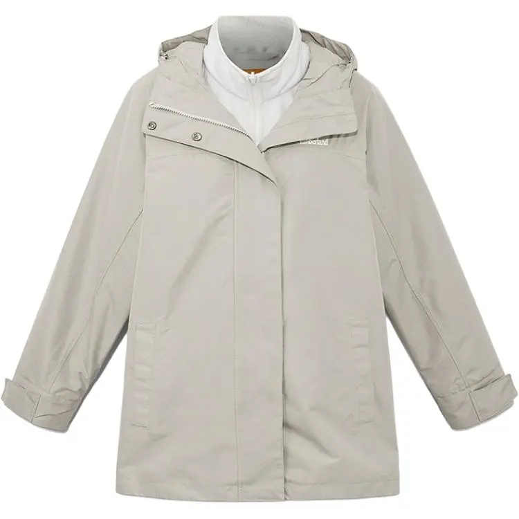 Timberland Outdoor Hiking Waterproof And Breathable Windbreaker Jacket Women's Light Gray