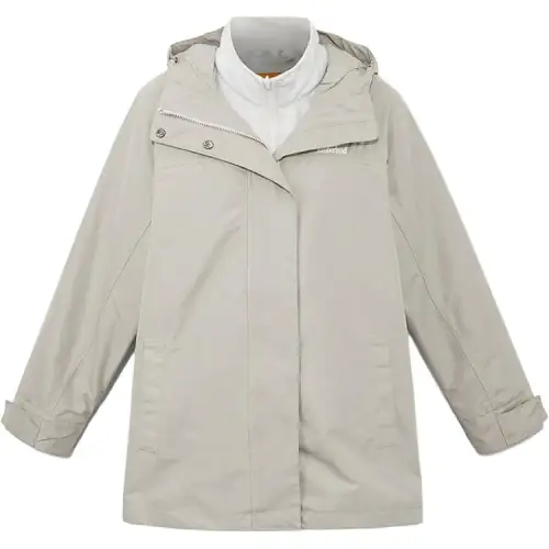 Timberland Outdoor Hiking Waterproof And Breathable Windbreaker Jacket Women's Light Gray