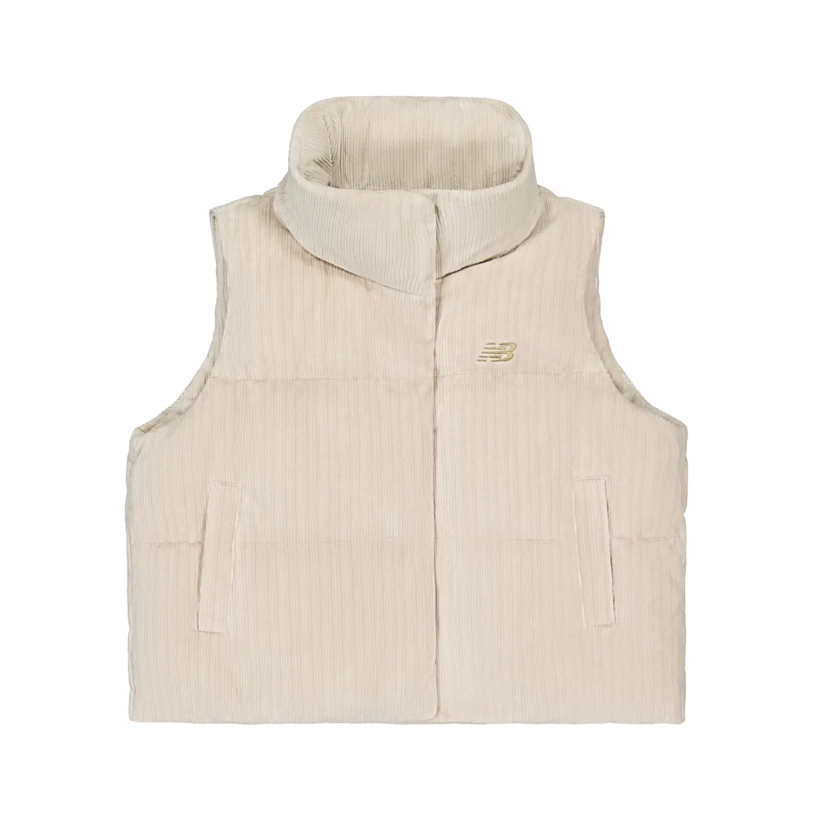 New Balance Vests Women's Khaki Stand Collar Moderate Other