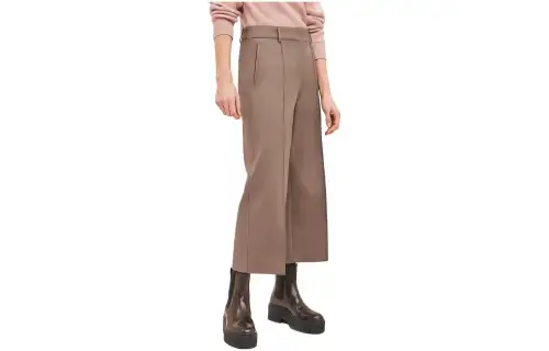HERMES Casual Pants Women's Khaki Moderate Straight Fit Pants