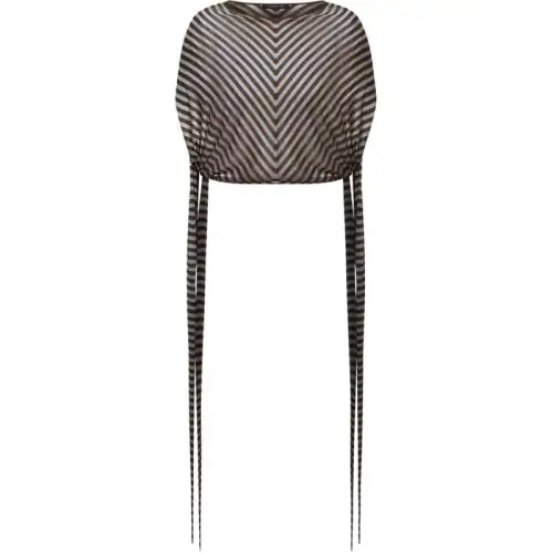 Lv Striped Side Tie Top