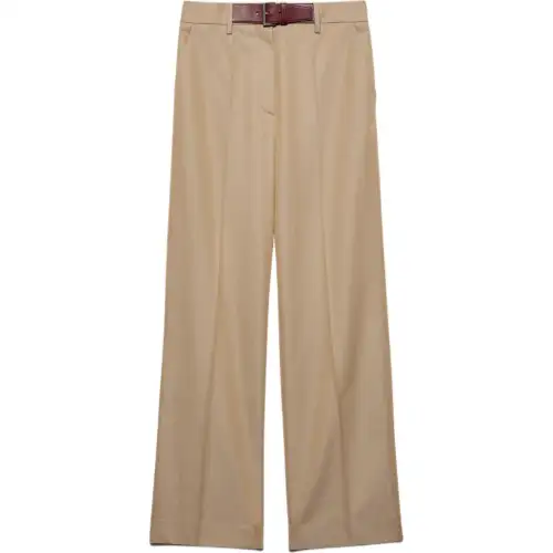 PRADA Twill Belted Trousers