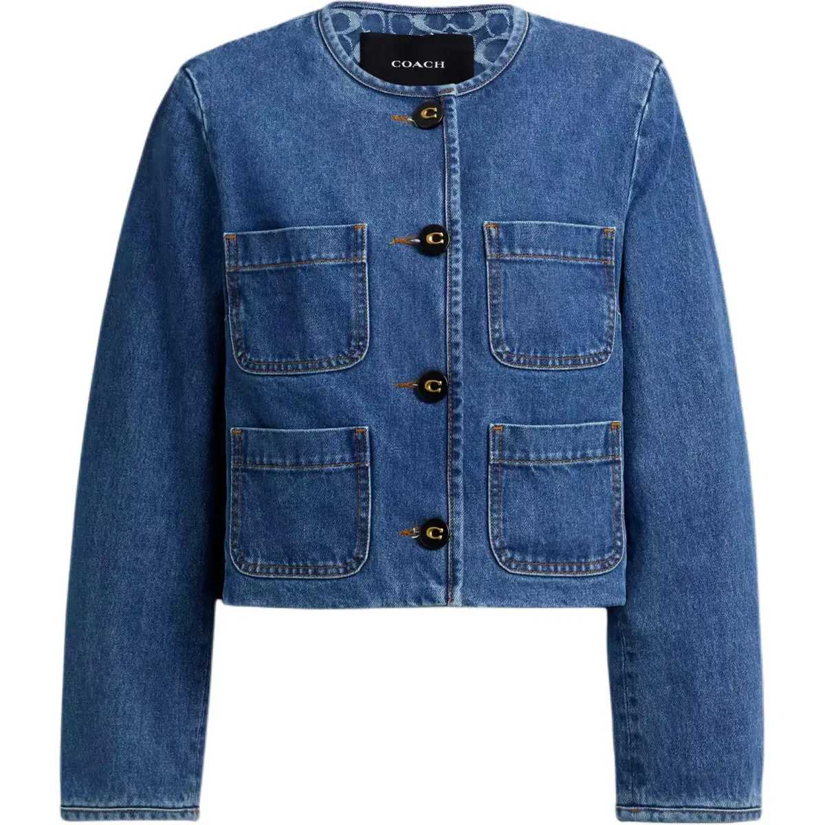 COACH SS25 Denim Jacket Women's Medium Blue