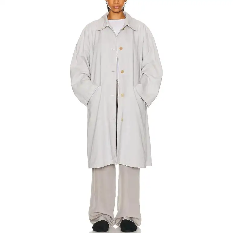 THE ROW Trench Coat Women's Light Gray