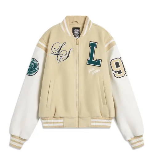 Li Ning Sports Life Collection Baseball Jacket Women's Milk Tea Yellow
