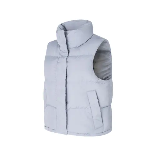 ASICS Vests Women's Light Blue Stand Collar Thickened Other