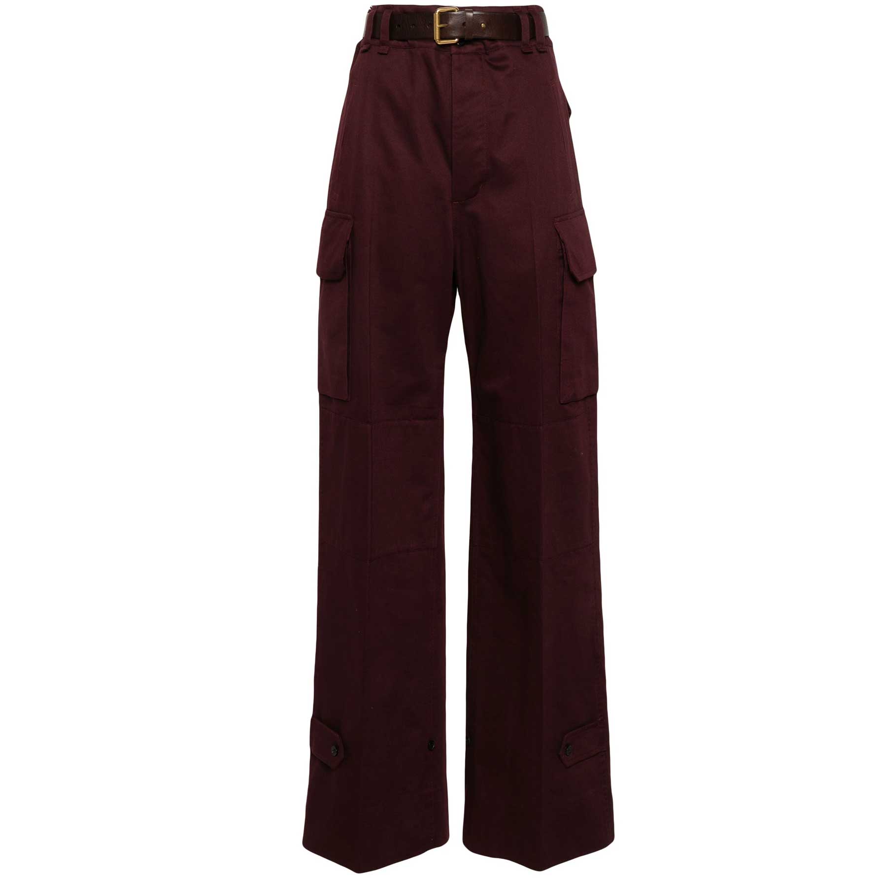 SAINT LAURENT Belted Straight-Leg Pants