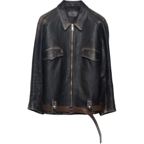 PRADA Zipped Belted Jacket