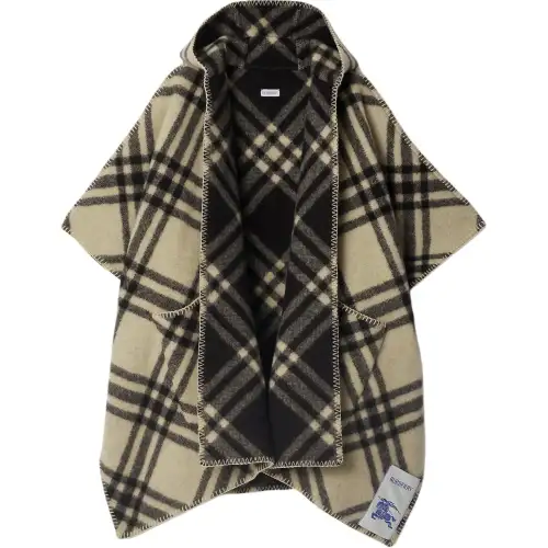 Burberry reversible checkered cape
