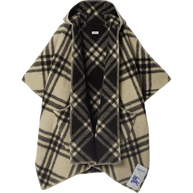 Burberry reversible checkered cape