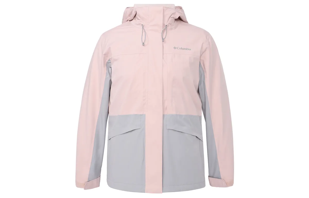 Columbia Hiking 2024 Fall Waterproof And Warm Windbreaker Jacket Women's Pink