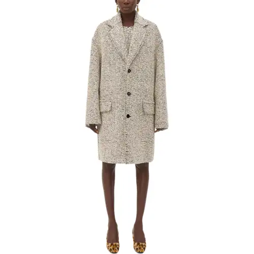 Bottega Veneta FW24 Coat Women's Black White