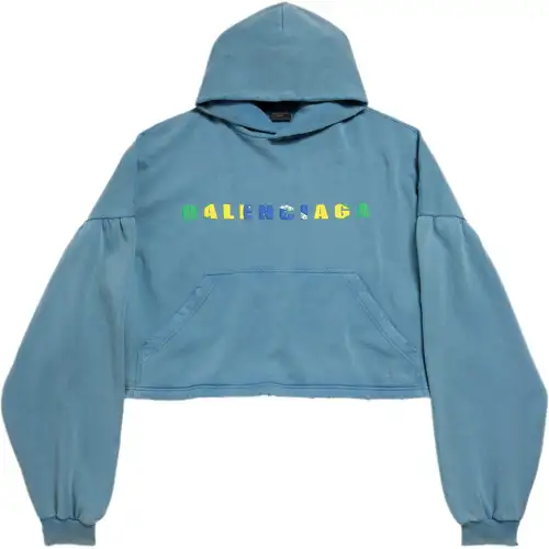 Balenciaga Sweatshirt Regular Fit Women's Blue Gray