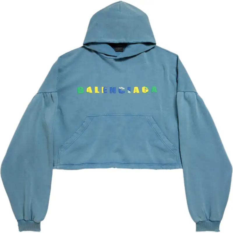 Balenciaga Sweatshirt Regular Fit Women's Blue Gray