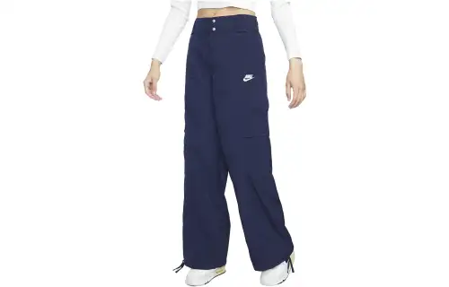 Nike Casual Pants Women's Marine Blue Moderate Straight Fit Pants