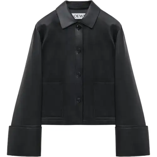 LOEWE Leather Jacket Women's Black