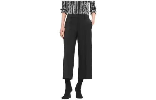 HERMES Casual Pants Women's Black Moderate Straight Fit Pants