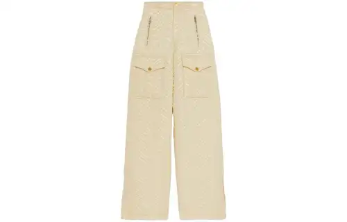 GUCCI Casual Pants Women's Ivory Moderate Straight Fit Pants