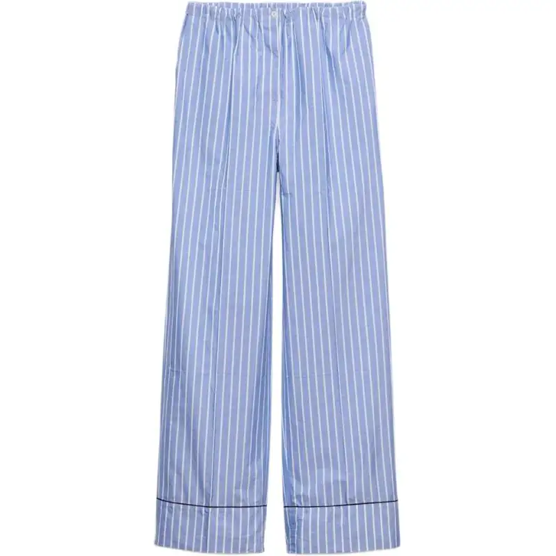 Prada Striped Chambray Trousers