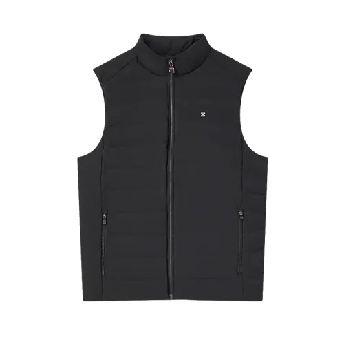 FILA Down Vests Women's Black Stand Collar Moderate Other