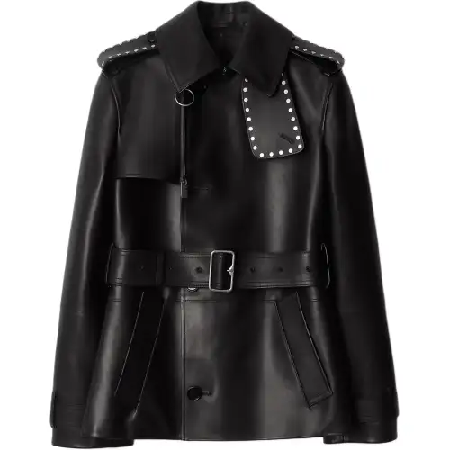 Burberry Belted Collared Trench Jacket