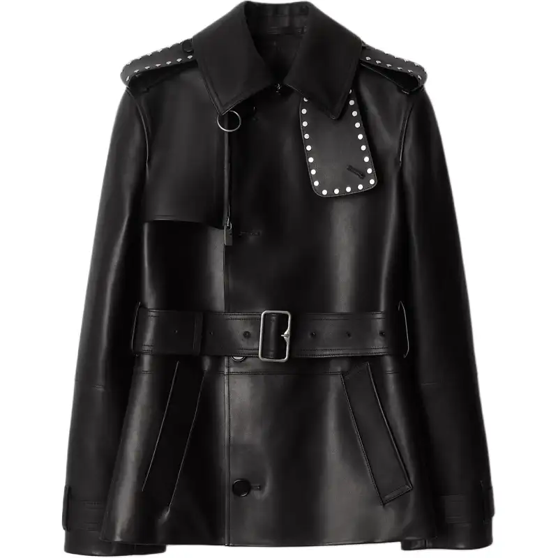 Burberry Belted Collared Trench Jacket