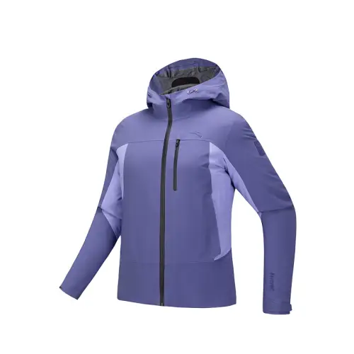 ANTA Variety Training Collection Windbreaker Jackets Women's Dusk Purple/Aurora Purple Blue Hooded Moderate