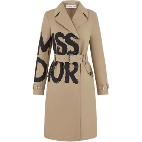 Christian DIOR Double Breasted Belted Coat