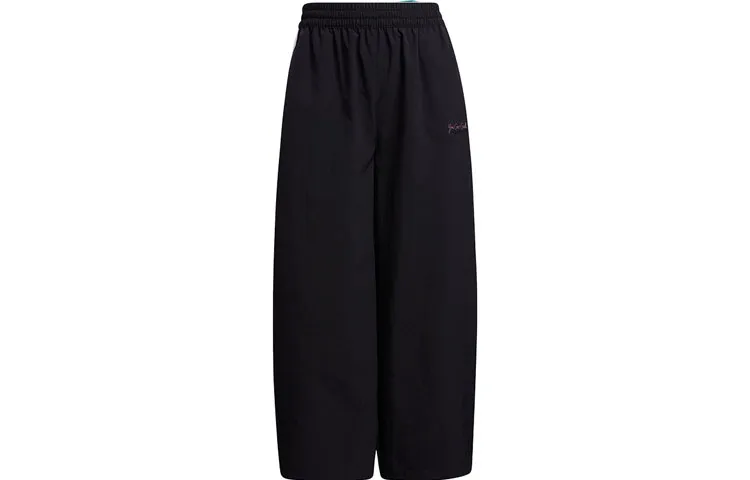 Adidas Casual Pants Women's Black Moderate Wide Leg Pants
