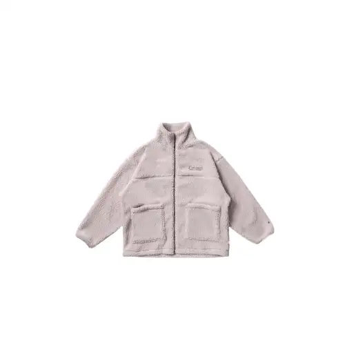 Converse Boa Velvet feel Coat Women's Gray Pink