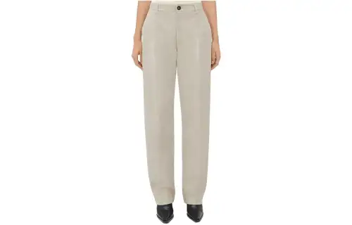 Bottega Veneta Casual Pants Women's Ecru Moderate Slim Fit Pants