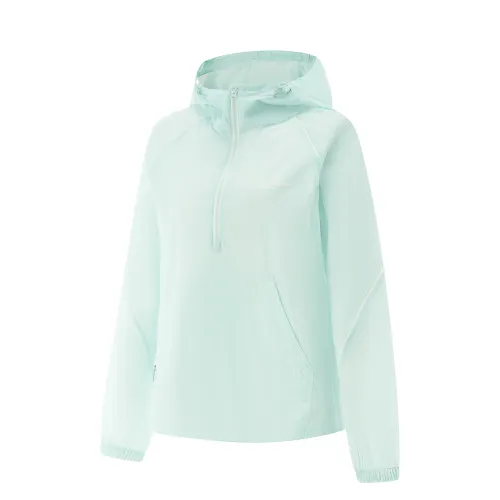 Li Ning Fitness Collection Cross Training Collection Trench Coat Women's Light Ice Blue
