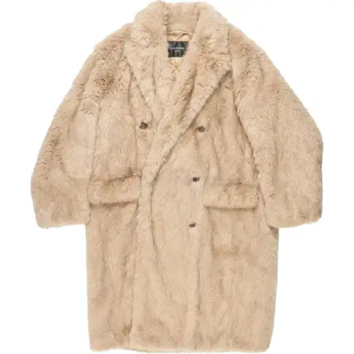 Balenciaga faux-fur double-breasted coat