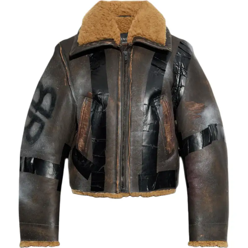 Balenciaga Zip Up Distressed Jacket